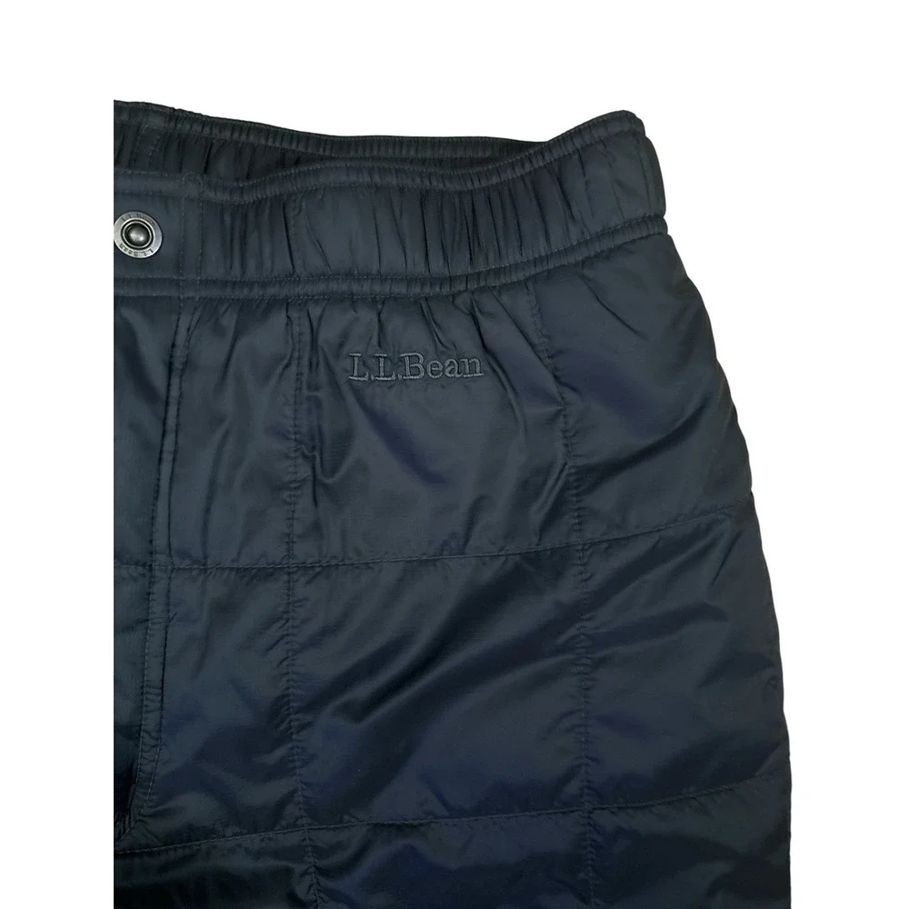 LL Bean Pants Mens MEDIUM BLACK Insulated Quilted Primaloft Stow Hiking Outdoors